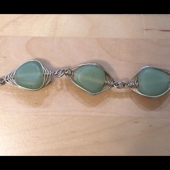 🎁🌿🌃Sage Green GemStone Necklace - Picture 2 of 4